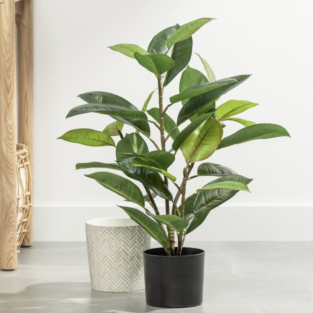 Plant T&T Rubber Tree Faux Potted 29”H  904117B