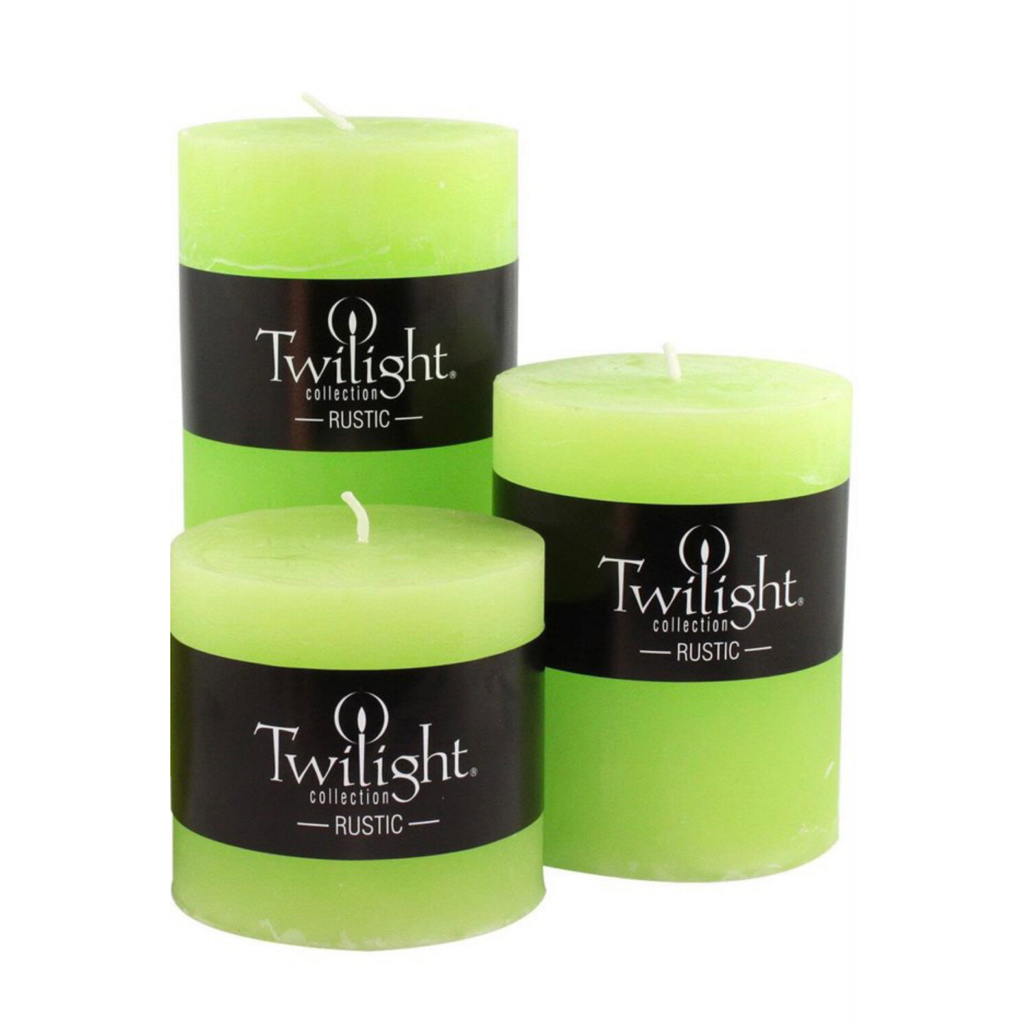 Candle OCD Rustic Pillar Lime 3”x 3”