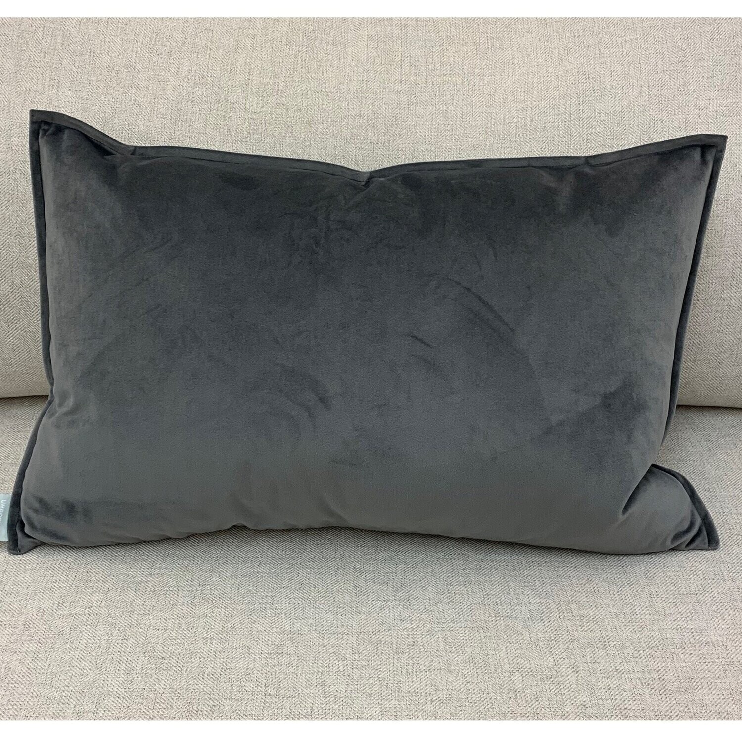 Cushions Daniadown Dutch Velvet Rich Grey Deco 14 x22