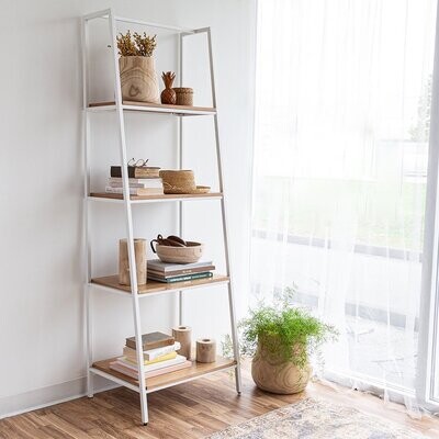SIF Prince Wood Book Shelf White Frame PRI-002
