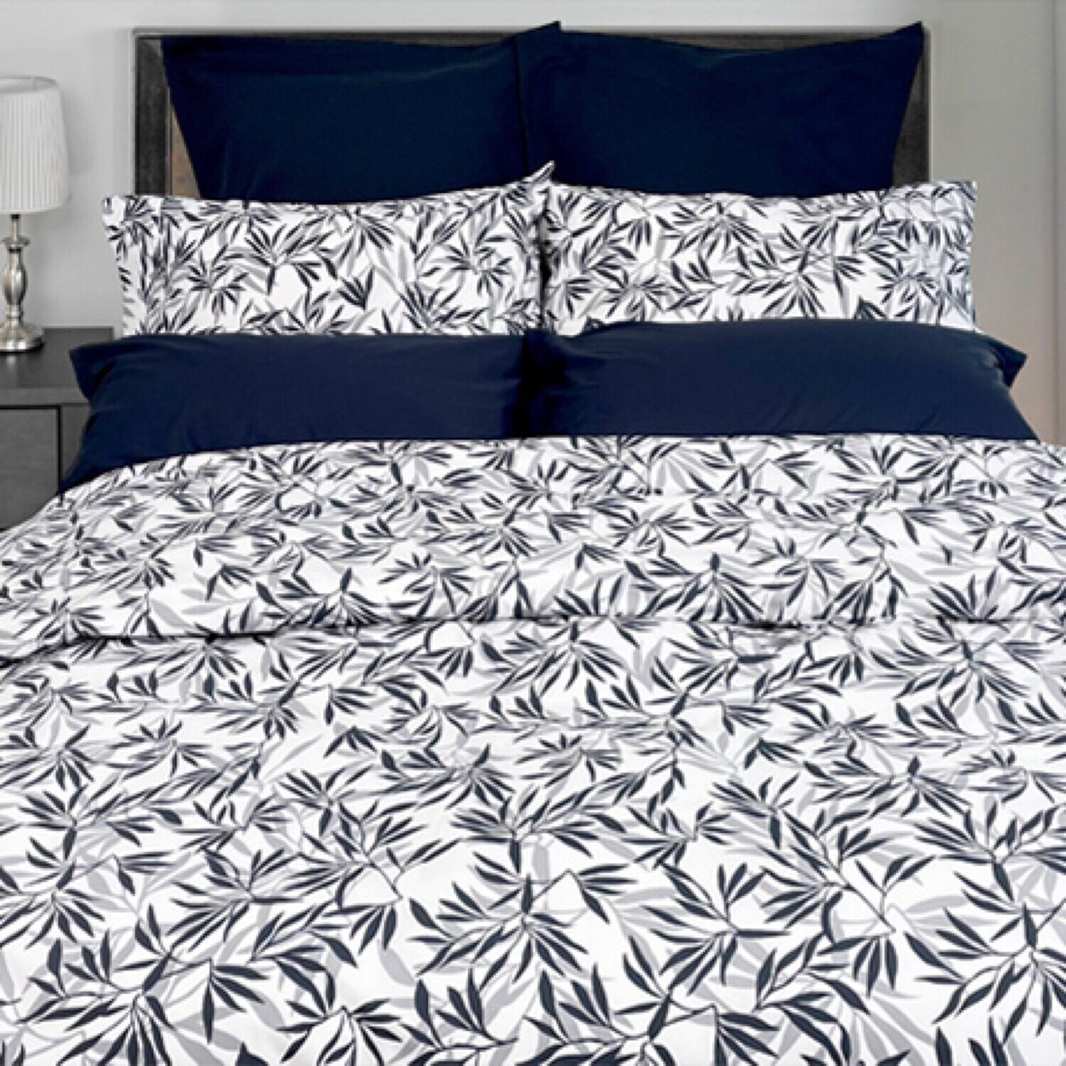 Duvet Cover Cuddledown Arbor Marine King w/ shams**