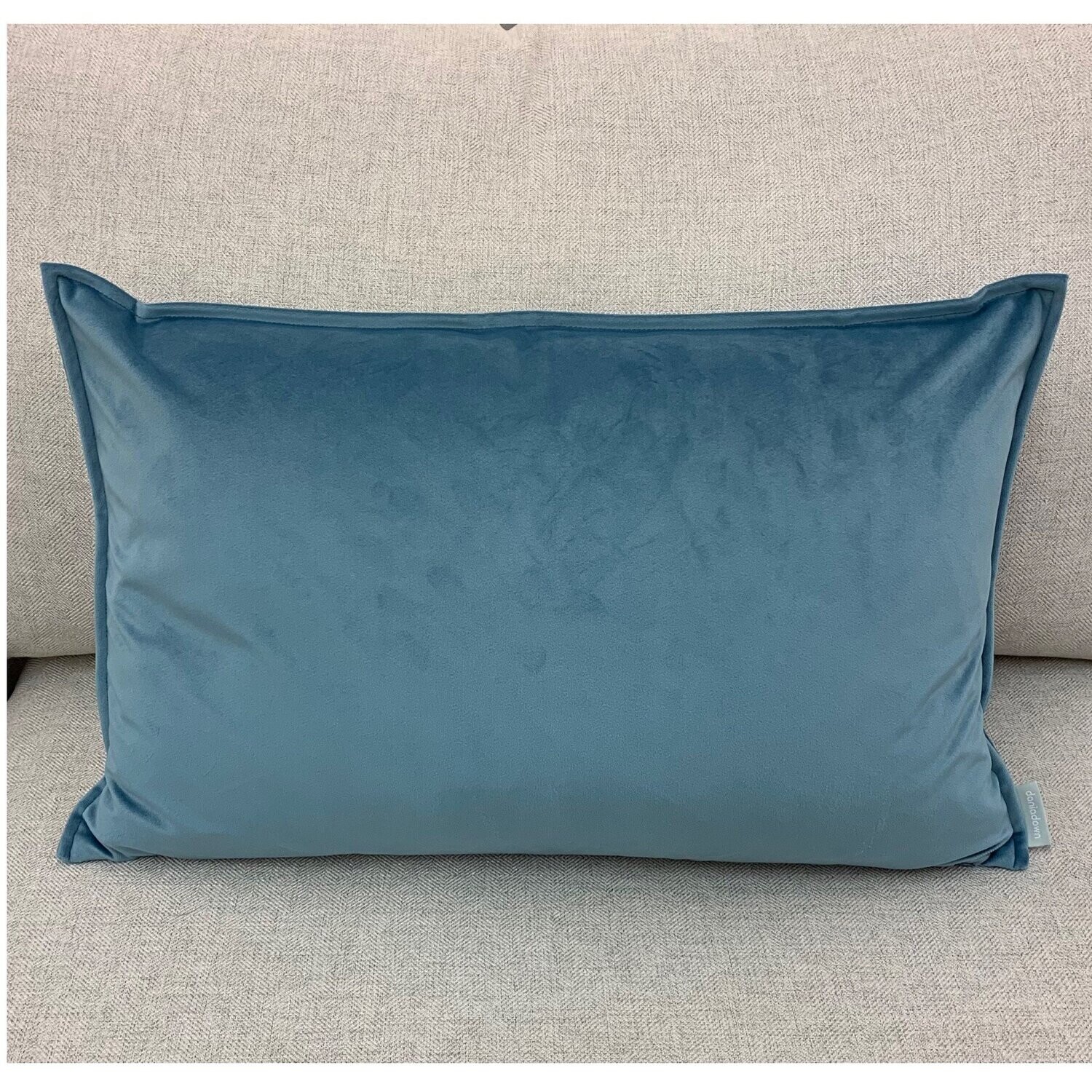 Cushions Daniadown Dutch Velvet Mid Blue Deco 14 x22