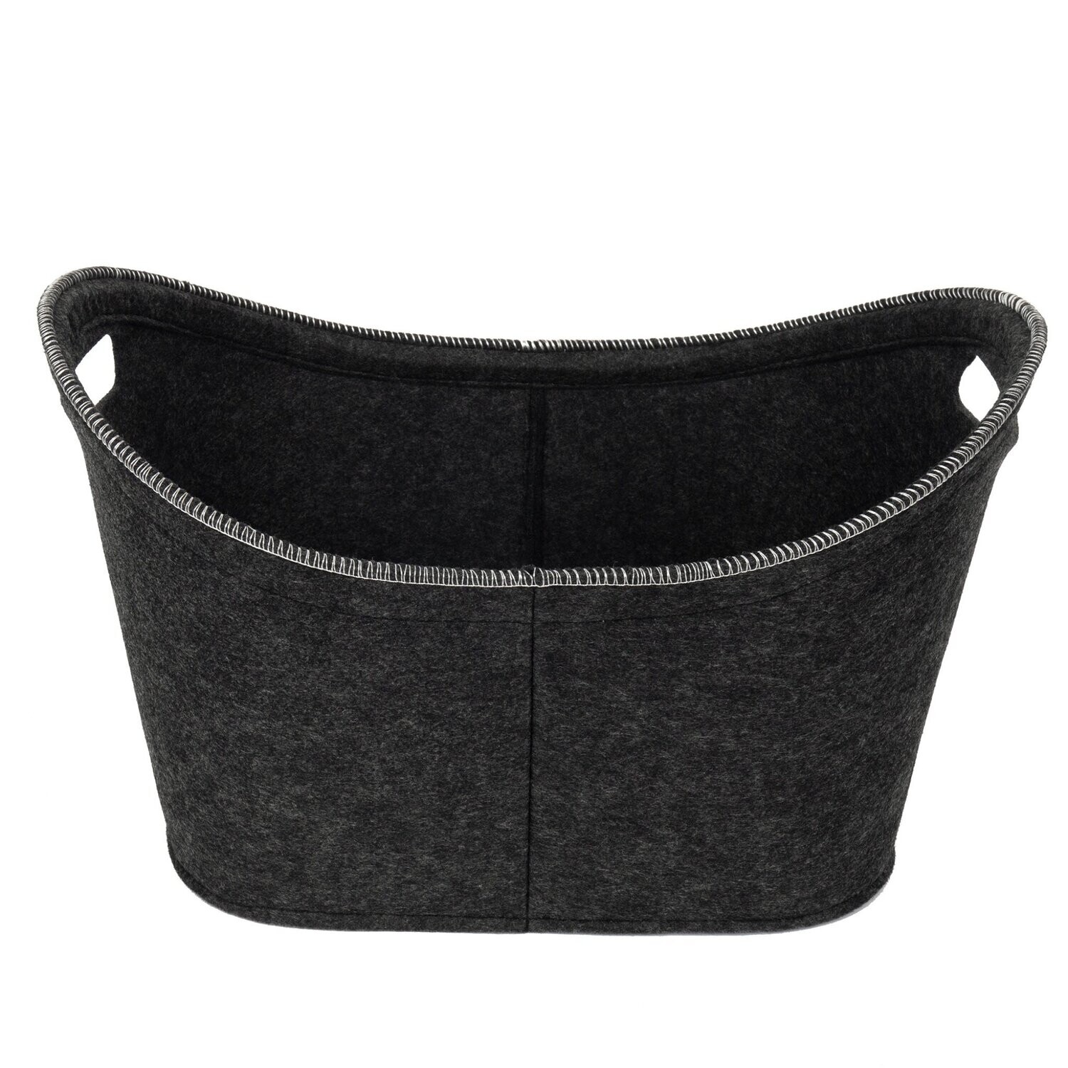 Basket Cathay Felt  Grey W / Handle15 x 10-2583