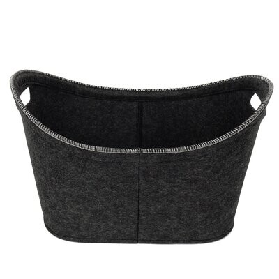 Basket Cathay Felt  Grey W / Handle15 x 10-2583