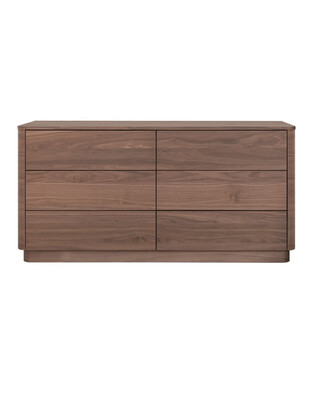 Moes Round Off Dresser Walnut YR-1003-03 Moes Round Off Dresser Walnut YR-1003-03
