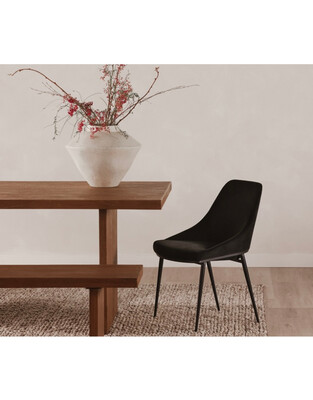 Moes Sedona Dining Chair Shadowed Black Velvet-M2 EJ-1034-02
