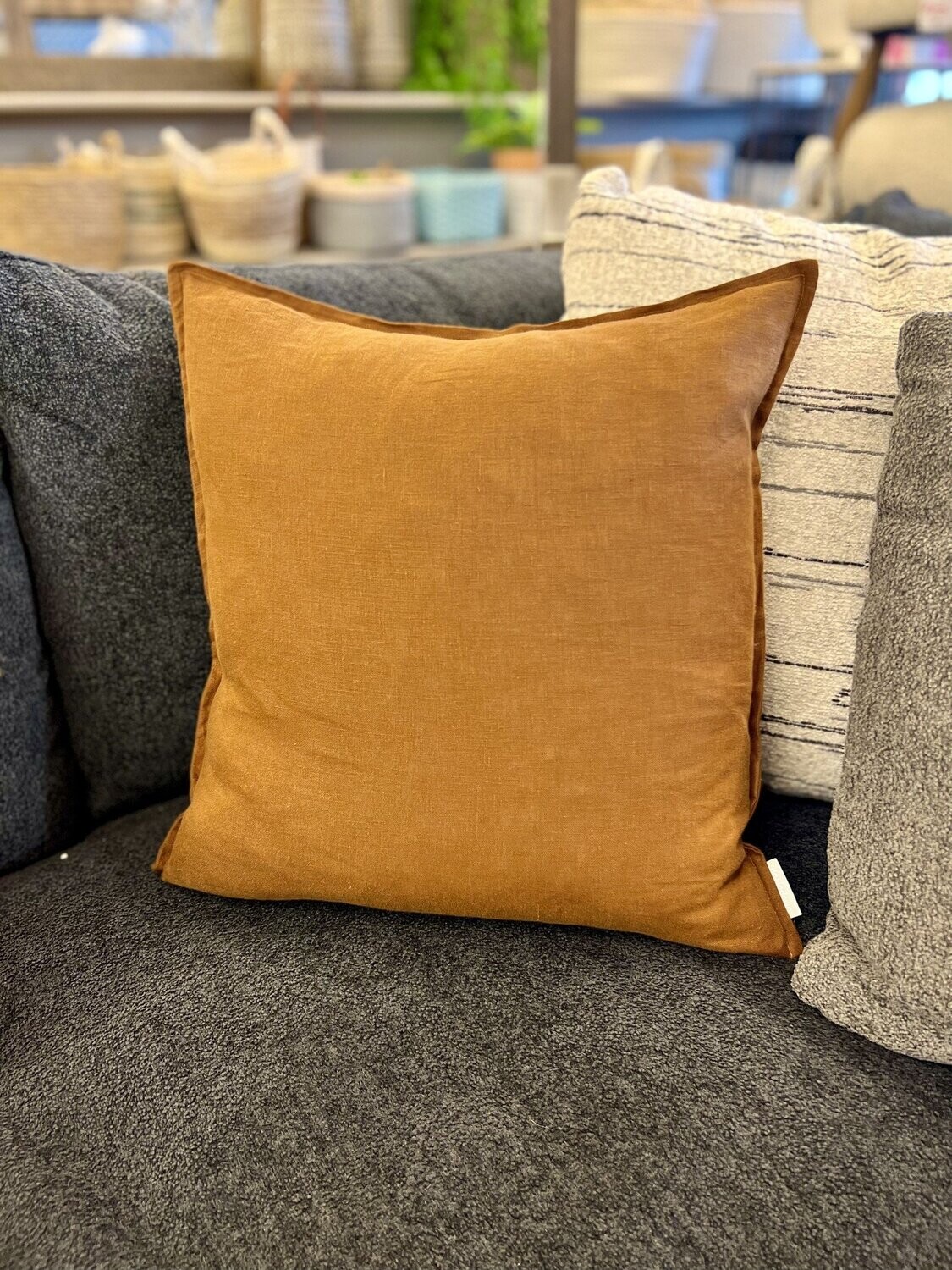 Cushions Daniadown French Linen Pecan Toss 18 x 18
