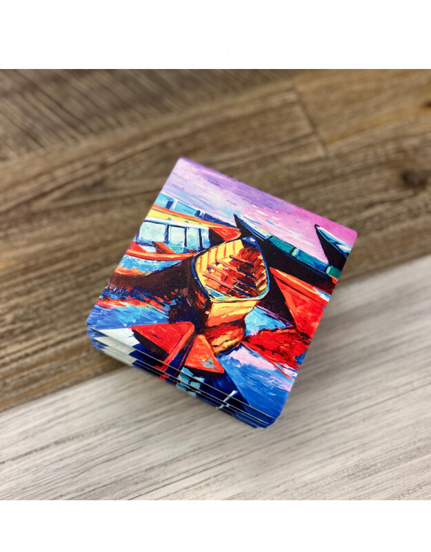 Coasters Harman Canoe Printed Ceramic S/6 Multi  1915299