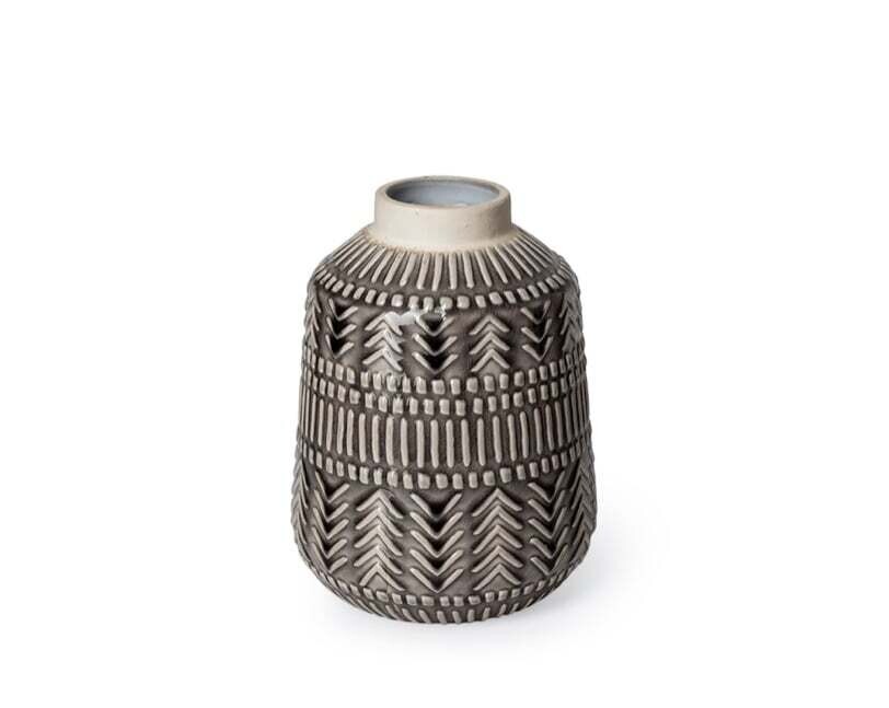 Vase Mercana Riker I Dark Gray Cream Small  68610