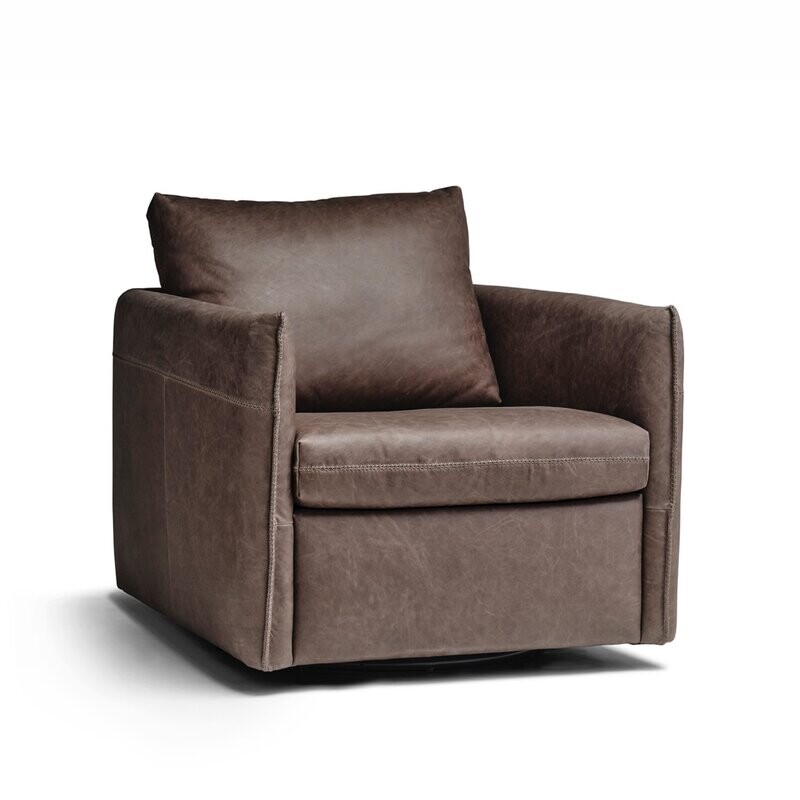 Stylus Olivia Swivel Club Chair Saddlebag Lead