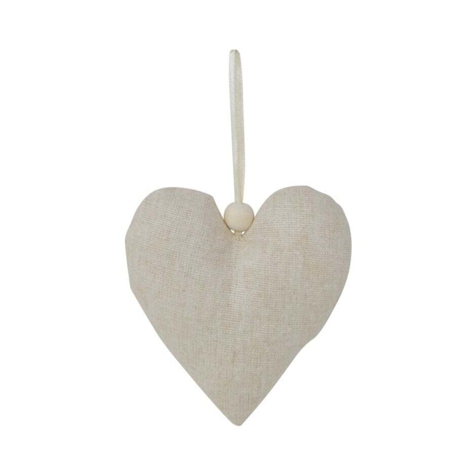 Xmas Nostalgia Ornament White Heart  723-052