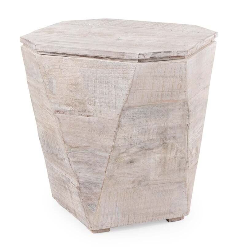 Mercana Esagono Octagonal Reclaimed Wood End/Side Table  67531