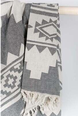 Turkish Towel Pokoloko Atzi Black  TTATZ1