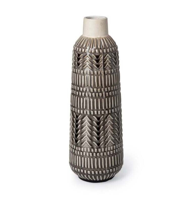 Vase Mercana Riker III Dark Gray Cream Large  68612