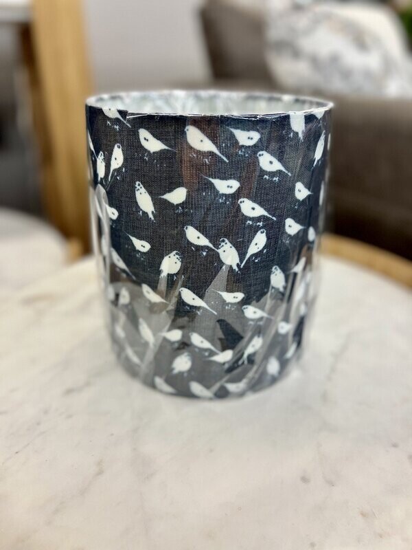 Lamp Shade Blue W/Birds