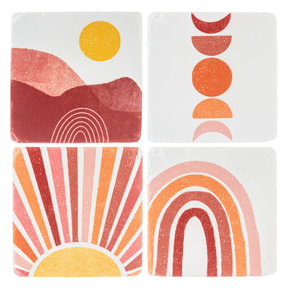 Coasters Ganz Boho Landscape 4PC Set  CB179172