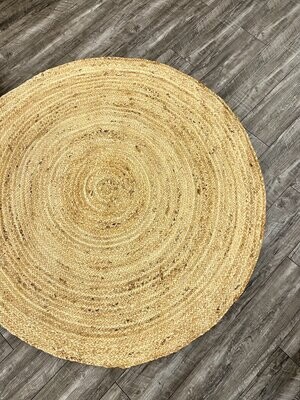 Rugs Viana Round Hand Woven Jute 4 x 4  JUT-44R-NAT