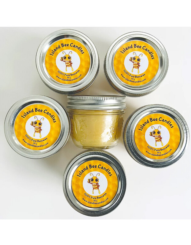 Candle Island Bee Beeswax Mason Jar