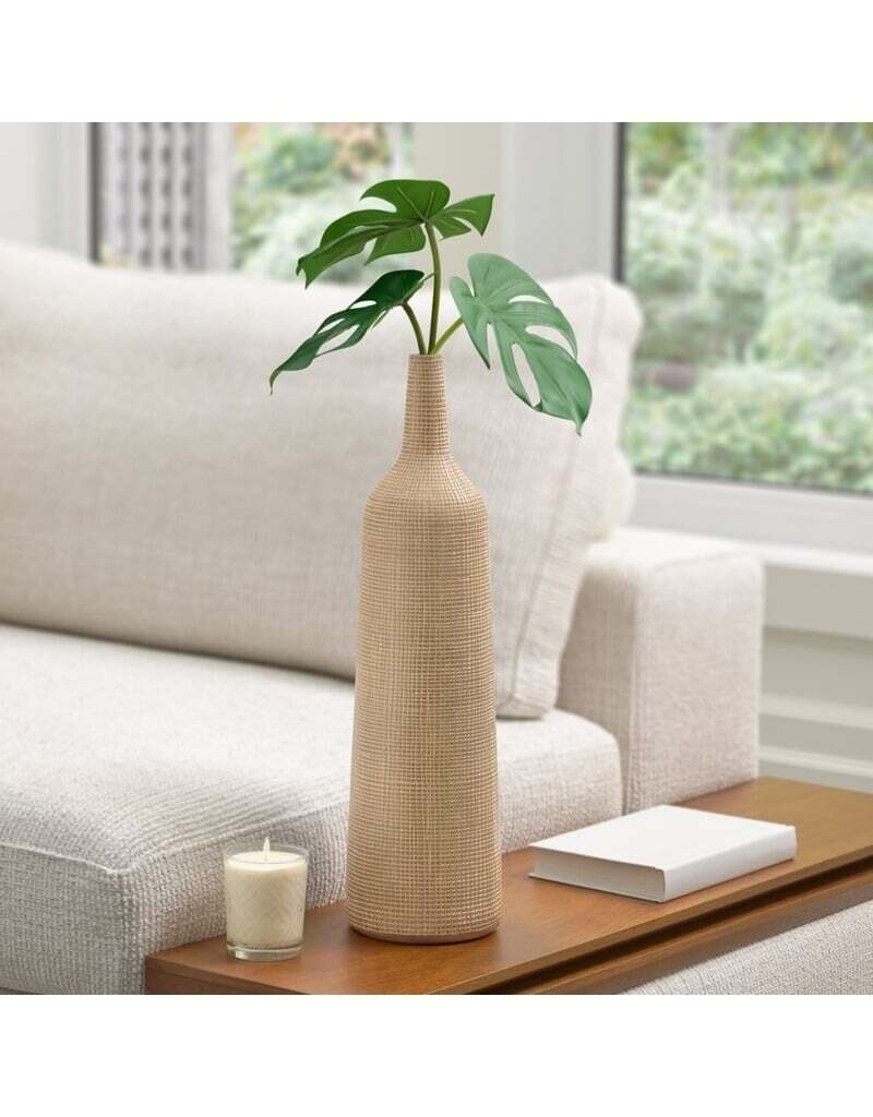 Vase T&T Aldus  Bottle Light Brown 21”  904311B