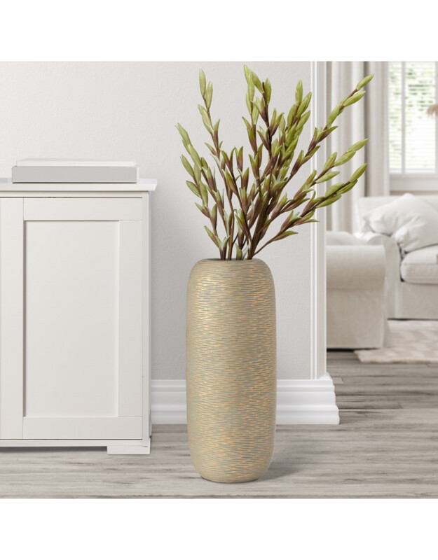 Vase T&T Rios Gold Etched 20” 904313B