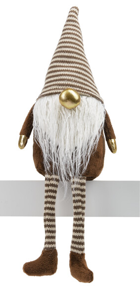 Xmas Ganz Gnome Shelf Sitter w/Gold MX182174