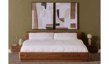 Moe&#39;s Round Off Queen Bed Walnut
