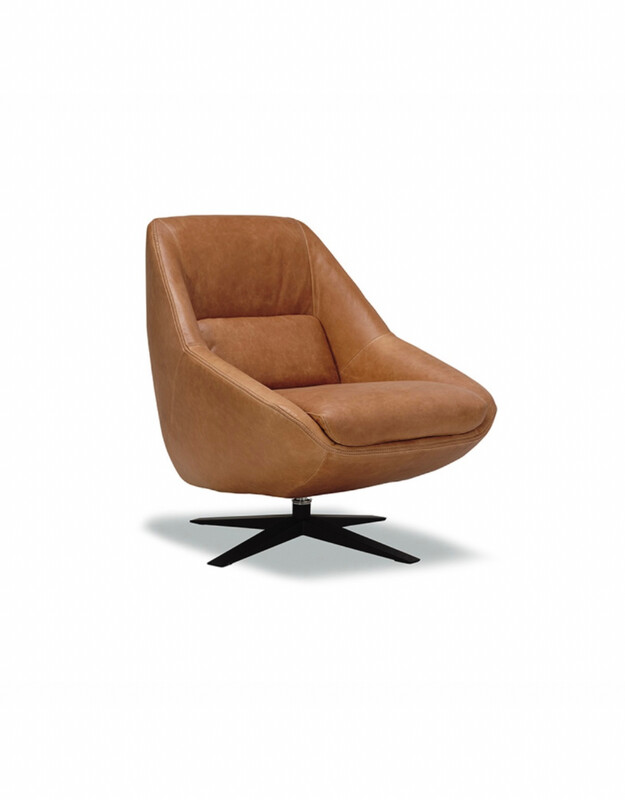 Stylus Iris Swivel Club Chair Saddlebag Coin