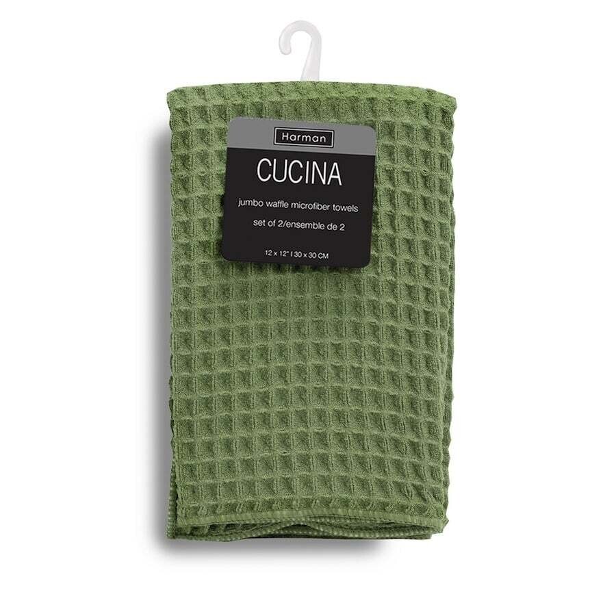 Dish Towel Harman Cucina Jumbo Green S/2  0529704