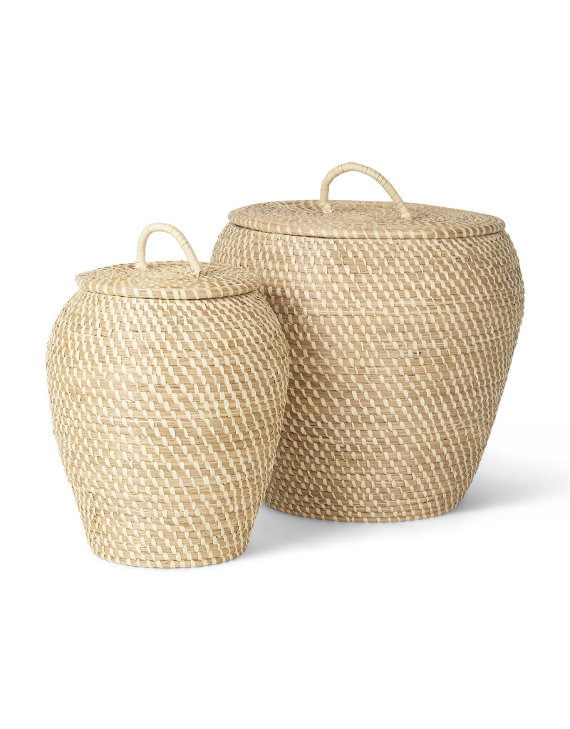 Basket Mercana Kalopa w/Flat Handled Lid SM