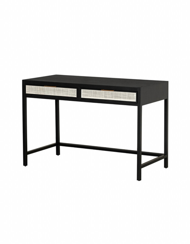 LH Rattan Desk Ebony RAT009-E LH Rattan Desk Ebony RAT009-E
