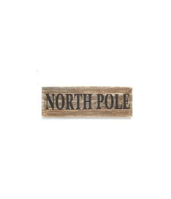 Xmas ADV Sign North Pole 30 x 10 in 8920081