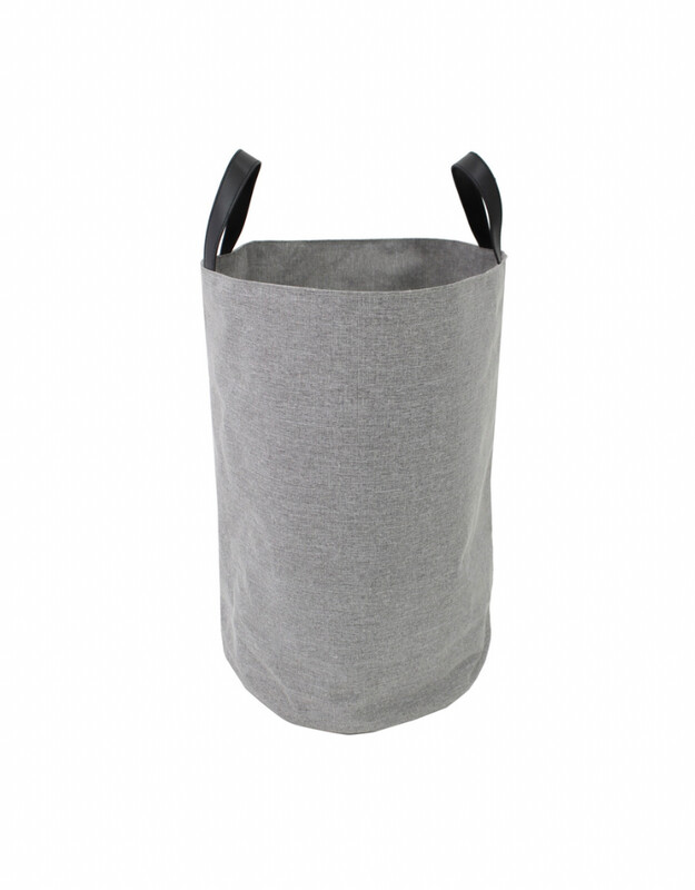 Basket Cathay Round Grey 15” Dia x 21” H 10-2449