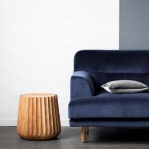 NACH Ottoman Wooden Fluted 22inch FI-41587