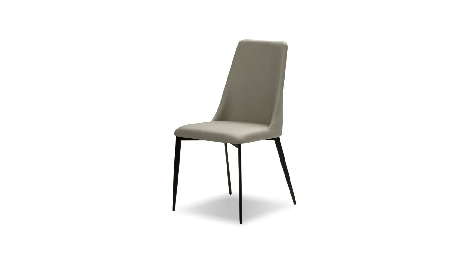 Mobital Seville Dining Chair Taupe Leatherette