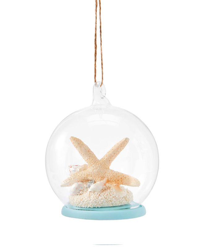 Xmas Giftcraft Ornament Glass Dome Starfish 645199