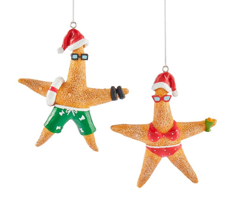 Xmas Giftcraft Ornament Starfish Asst. 645173