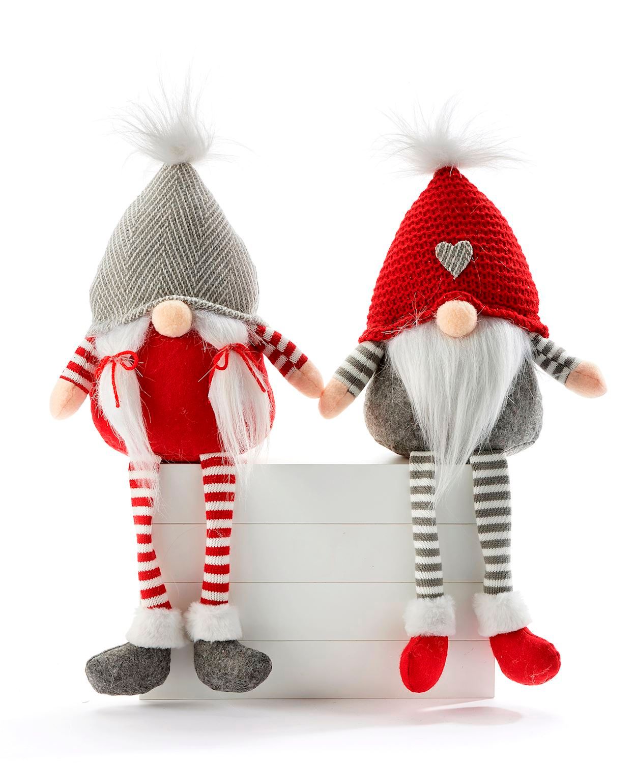 Xmas Giftcraft Shelf Sitter Gnome w/GreyHat 682594