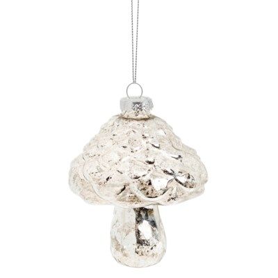 Xmas ADV Ornament Mushroom Mercury Glass 3810964