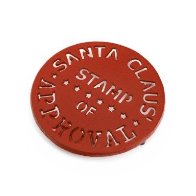 Xmas ADV Trivet Santa Stamp Cast Iron 3690005