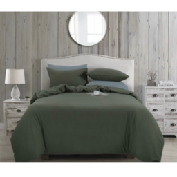 Duvet Cover Livia Nature Army Green King w/Pillow Cases