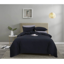 Duvet Cover Livia Nature Black Queen w/Pillow Cases