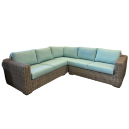 Ratana Cubo 3PC Sectional Reflections Lagoon