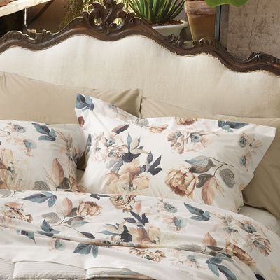 Duvet Cover Cuddledown Peony Queen w/ shams