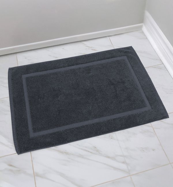 Tub Mat Cuddledown Porto Cotton Charcoal Tub Mat Cuddledown Porto Cotton Charcoal