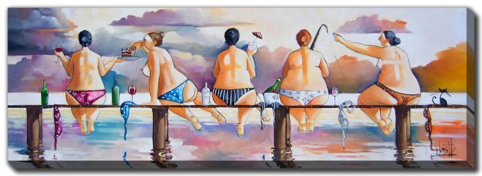 Streamline Art Sunday With Friends 12x36 D4066-1236 Streamline Art Sunday With Friends 12x36 D4066-1236