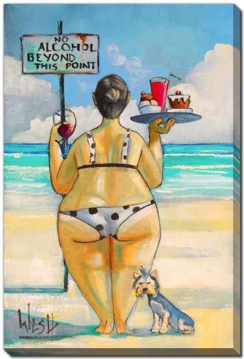 Streamline Art No Alcohol Beyond This Point ll 16x20