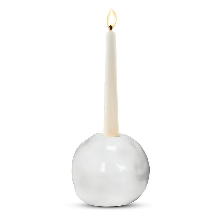 Xmas Candle Holder Abbott Snowball Taper