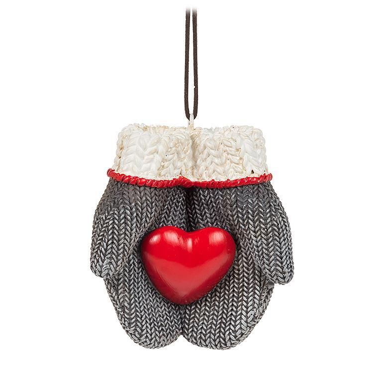 Xmas Abbott Mittens w/Heart Xmas Abbott Mittens w/Heart
