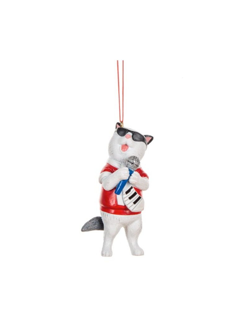 Xmas Ganz Ornament Singing Cat MX187185