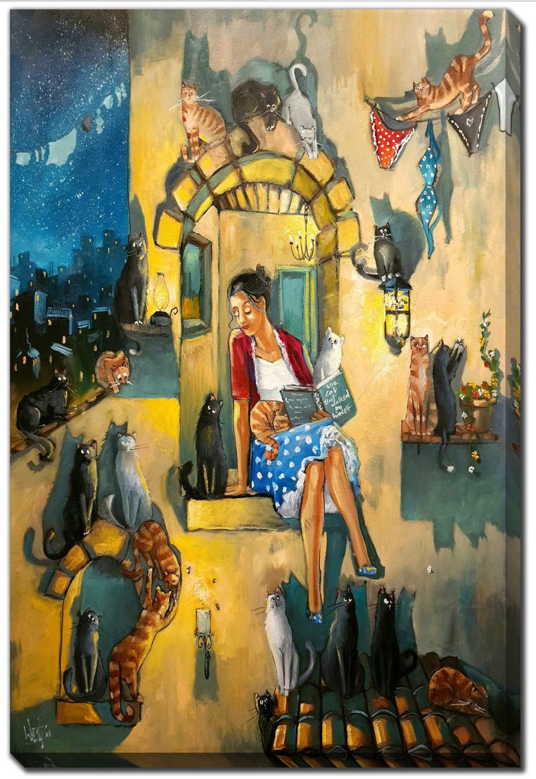 Streamline Art Crazy Cat Lady 16x20
